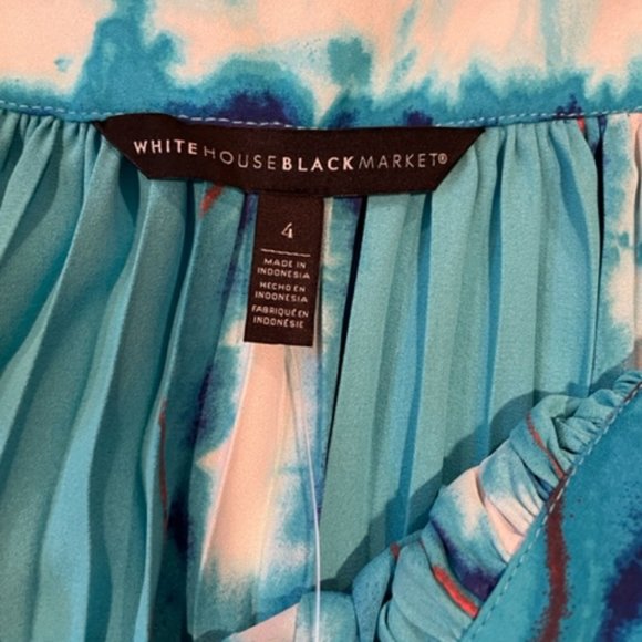 White House Black Market Pleated Tie-Dye Maxi Skirt - Size 4 - NWT - Picture 12 of 17